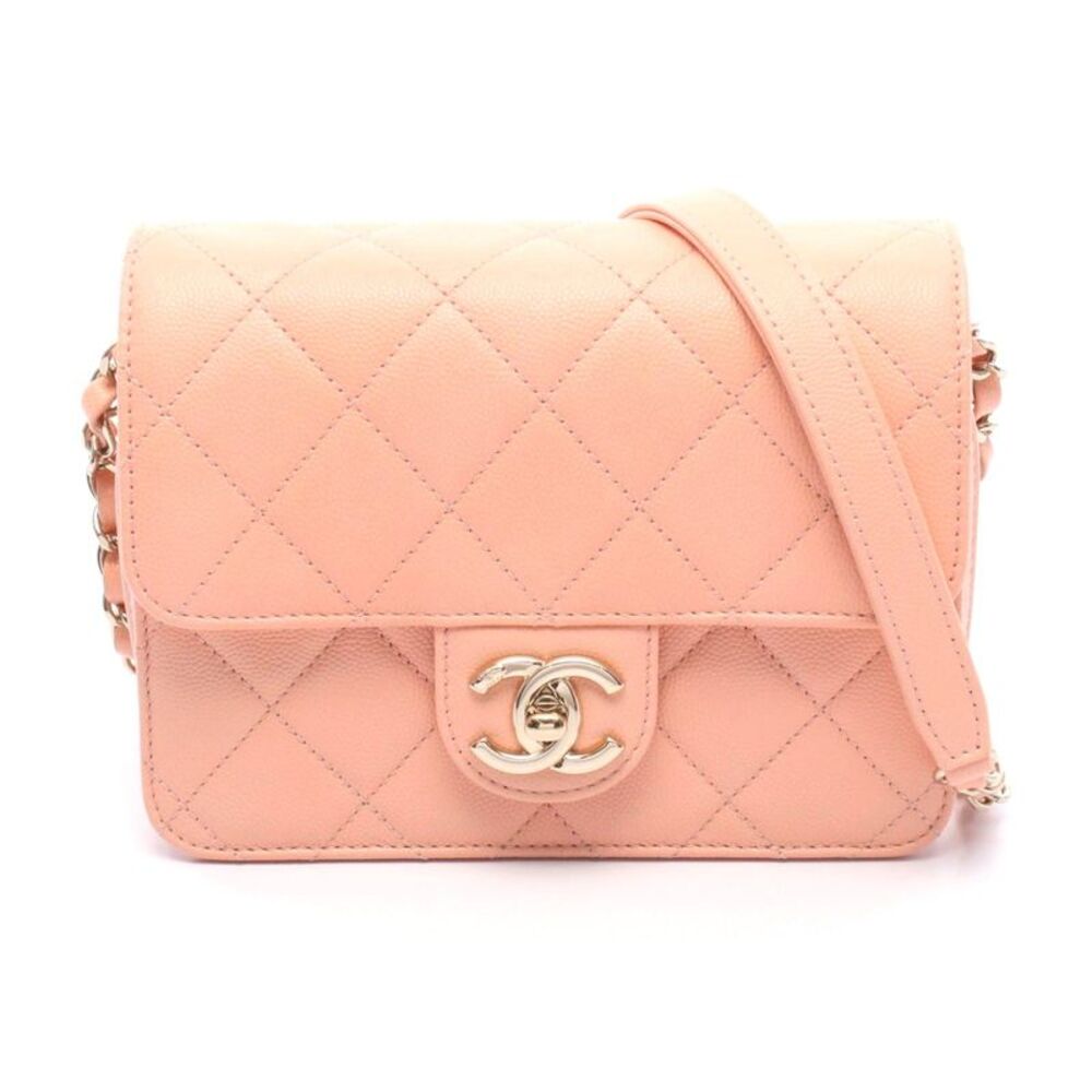 Chanel Matelasse Small Flap Shoulder Bag Pink